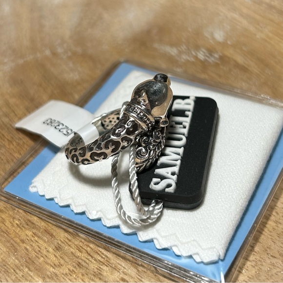 NWT Samuel B Sterling Silver 18K Gold Leopard Bypass Ring - Picture 9 of 16